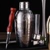 Cocktail Shaker 304 Stainless Steel High Strength Flower Carved Bartending