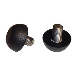 Stainless Steel Screw-in Feet Furniture Sliders, Glides for Patio Furniture, Outdoor Chairs, and More, 8mm x 1.25 Thread, Pack of 16, Black