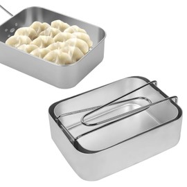 Set of 2 Nesting Aluminium Mess Tins For Outdoors Cooking, Camping and Hiking