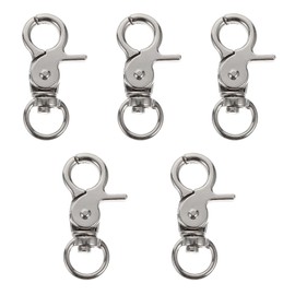 Ipetboom 5pcs Birdcage Lock Metal Snaps Door Chain Lock Heavy Duty Birds Cage Metal Clip Spring Hook Bird Cage Door Bird Cage Accessories Stainless Steel Fly Rope Parrot to Rotate