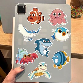 24PCS 6.3"x4.3" Make a face Marine Animal Stickers,Kawaii Ocean Animal Mix and Match Deals Sheets with Animal,Sea and Fantasy Animals Crafts Party Favors