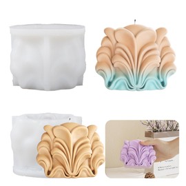 Baroque Silicone 3D Animal Mold - Shell, Conch, Spiral & Wave Candle Molds - Resin Casting & Making Kit