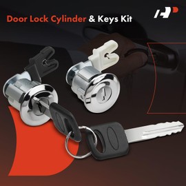 A-Premium Front Door Lock Cylinder Set with 2 Keys Compatible with Ford F-150, F-250, F-350, Aerostar, Ranger, E-150, E-250, Bronco & Mazda B2300, B2500, B3000, B4000 & Mercury Mountaineer