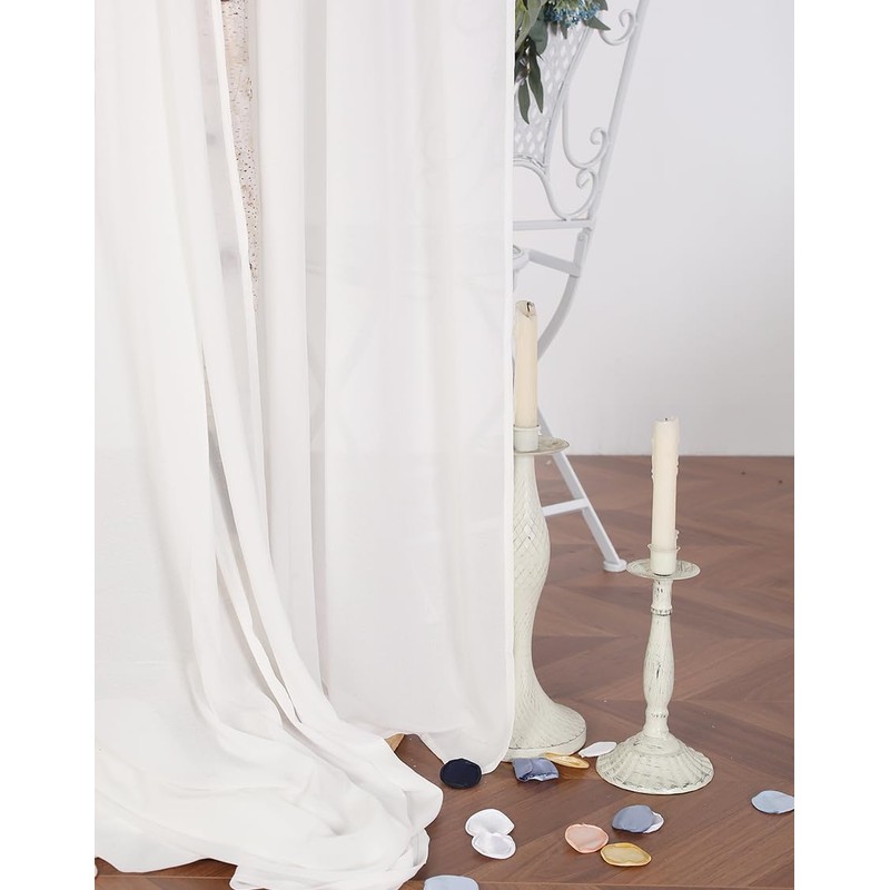 Tewechinb 2 Panels 24Ft Extra Long Wedding Arch Draping Fabric,