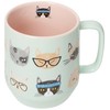 Jubilee Danica Stoneware Mug - Modern Feline Design 22 oz
