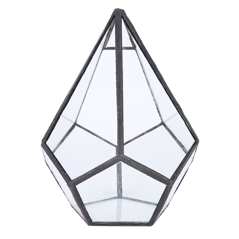 Stylish Geometric Shape Flowerpot Glass Plant Planter Succulent Plants Container