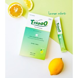 WISEMOTHER T-HooO Fresh Stick Mouthwash Set – 3 Inner Boxes (Peach Mint x2 + Lemon Mint x1), Alcohol-Free Travel Gargle, Natural Mouth Rinse with Xylitol, Eucalyptus & Herbal Extracts