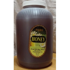 Unbranded 1 Gallon / 12LB. RAW unheated Pennsylvania WILDFLOWER HONEY 100% PURE & NATURAL - Summer Wildflower (darker)