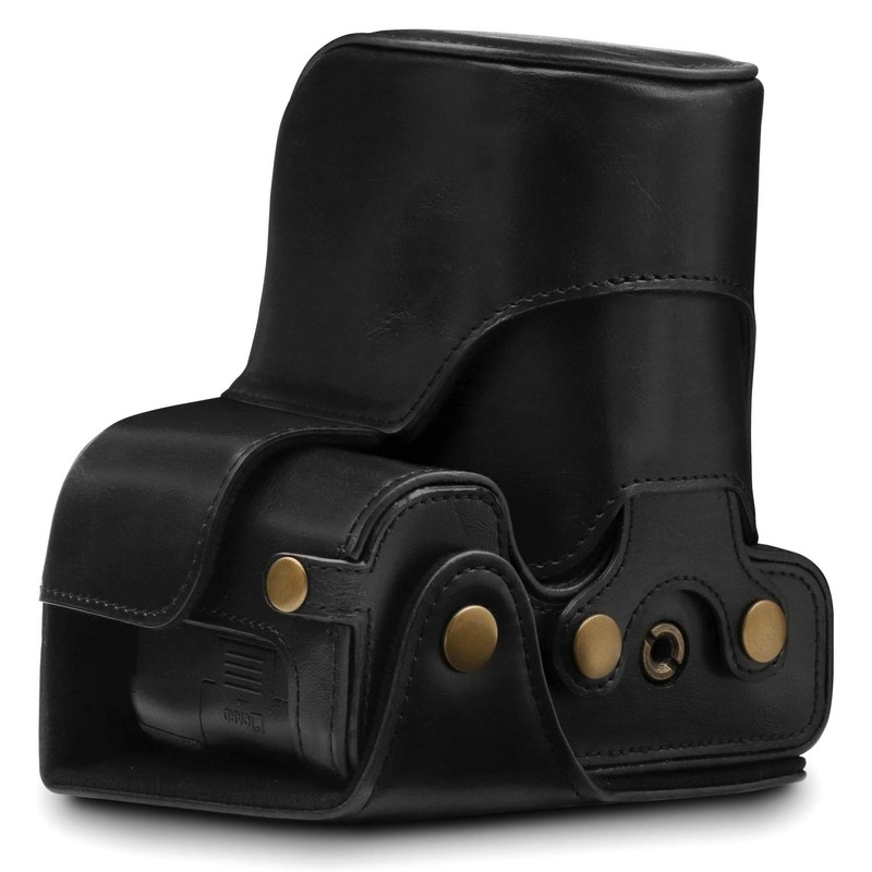 MegaGear MG1535 Nikon D3500 Ever Ready Kameratasche und Trageriemen, Leder,
