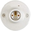 Leviton Porcelain Keyless Ceiling Lampholder, 3-3/4", 9874, White
