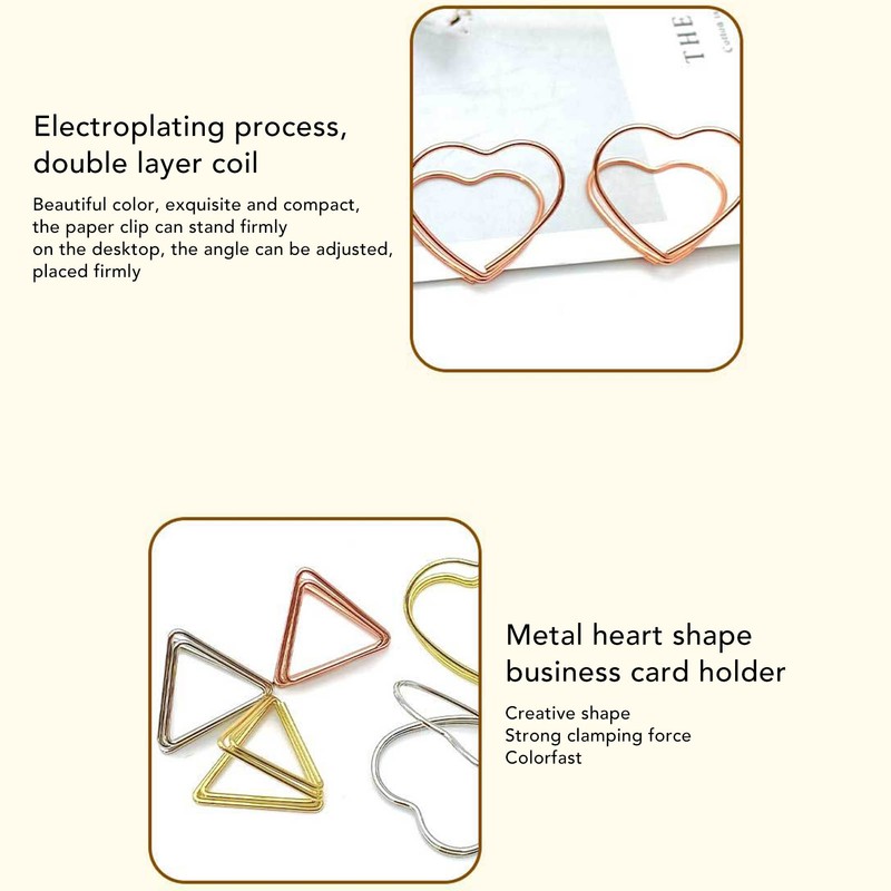 50Pcs Place Card Holder Heart Shape Cute Colorfast Table Card