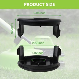 Upgraded by Icelily 2Pcs Replacement Trimmer Line Spool Cap Cover for Hyper Tough 20V Weed Eater String Trimmer HT19-401-003-06, HT19-401-003-07 Models