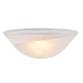 Aspen Creative 23147-11A Replacement Alabaster Glass Shade for Medium Base Socket Torchiere Lamp, Swag Lamp, Pendant, 1 Light Wall Sconce & Island Fixture, 11-1/2" Diameter x 4" High, 1 Pack