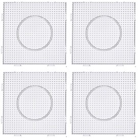 BANCHELLE Fuse Beads Boards Plastic PegBoards Kits Large Square Clear for 5 mm Kids Craft Beads, 6 Pieces