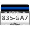 Police Thin Blue Line License Plate TOPPER Reflective