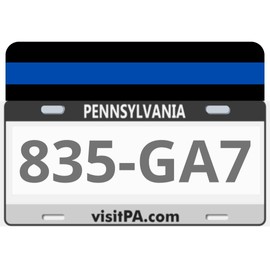 Police Thin Blue Line License Plate TOPPER Reflective