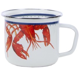 Golden Rabbit Enamelware - Set of 4-24oz Grande Mugs (Lobster)