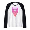 Sacred Geometry Geometric Repeating Triangle Raglan Baseball Tee