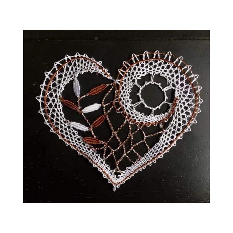 Unbranded 7 PATTERNS to making Bobbin Lace Valentine's Hearts Russian