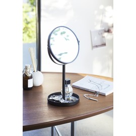 山崎実業 スタンドミラー&トレイ タワー ブラック 2820