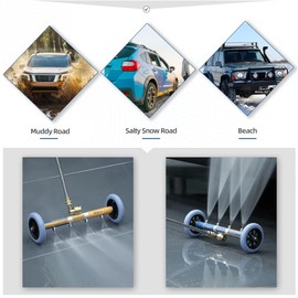 AngeDZ 2-in-1 Undercarriage Pressure Washer Attachment, 16" Water Broom, Power Washer Accessories with 4 Nozzles, 3 Extension Wands, QC Anti-Fog Goggles, 4000PSI