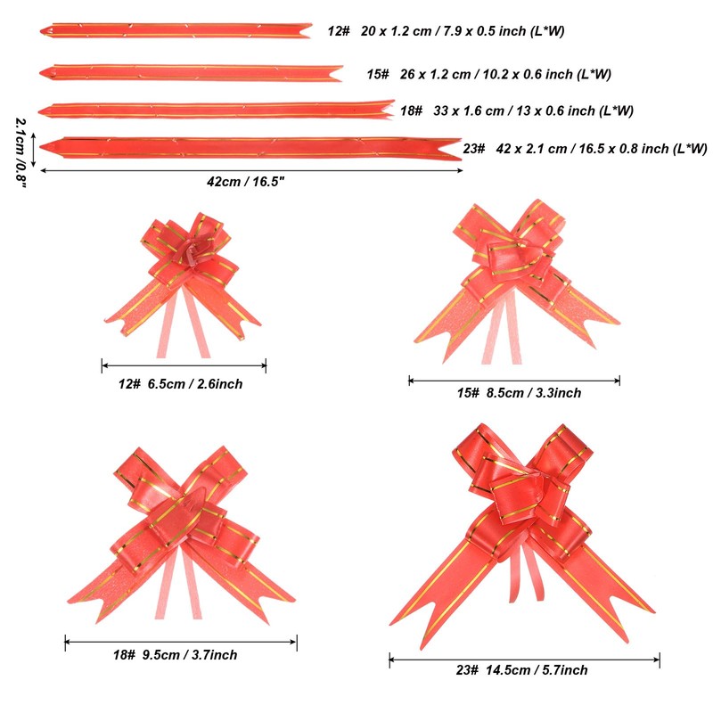 PATIKIL 3.3" Pull Bows Set of 200 Gift Wrapping Pull