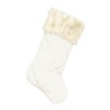 CF Collection Christmas Stocking (Cream Velvet, 20.5 Inches)