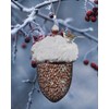 KALLAK Metal Acorn Hanging Bird Feeder Outdoor Decoration