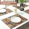XPHZZL Table Mats Set of 4 Boho Monaco Pattern Decorative