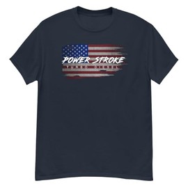 Power Stroke T-Shirt Powerstroke Diesel Truck Shirt - Navy - 3XL