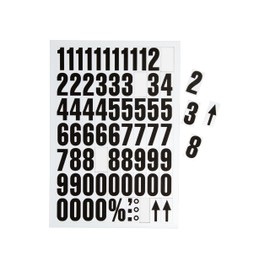 Magnetic Letter and Number Sets, 43mm Tall A-Z and 0-9 Magnetic Letters and Numbers for Labeling (White, Black Text, Numbers)