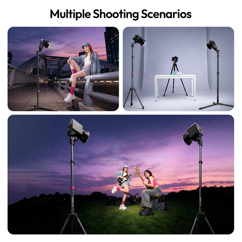 ULANZI TT43 II Light Stand, 86.61" Lightweight Reverse-Folding Tripod with