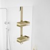 Hiendure Gold Shower Caddy Over Shower Door - 2 Tier