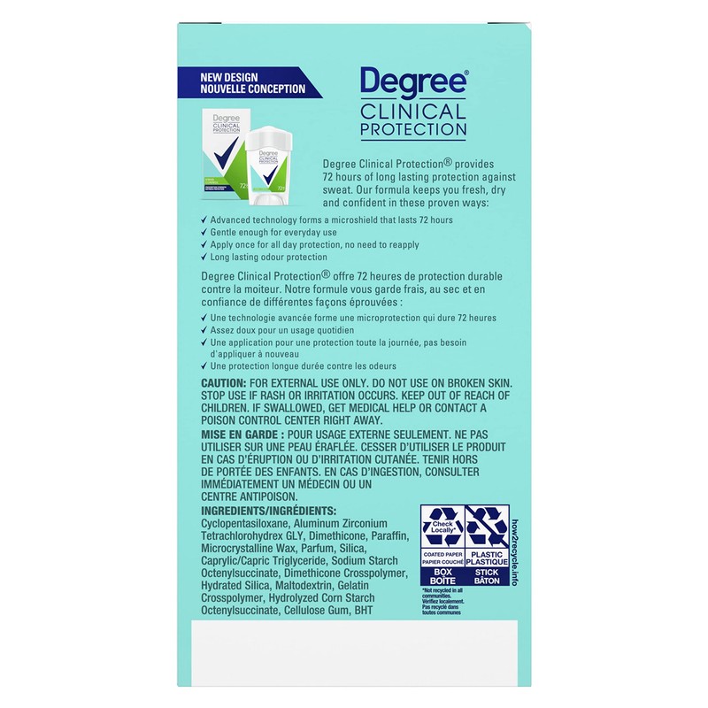 Degree Degree Clinical Protection Antiperspirant Stick for sweat protection Stress