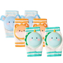 Tokcom Baby Knee Pads for Crawling – Infant Kneepads, Adjustable Elastic Leg Warmers, Anti-Slip Leg Protector for Toddlers (For girl)