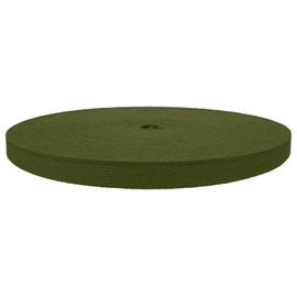 Country Brook Design 5/8 Inch Berry Compliant Camo 483 Olive Green Heavy Cotton Webbing Closeout, 10 Yards