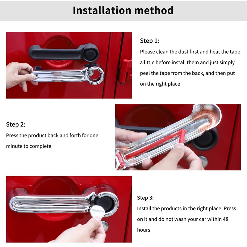 SQQP Door Handle Cover & Tailgate Handle Cover Inserts, 5Pcs