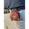 Low Profile Leather Tape Measure Holder with Belt Clip (Dark