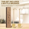 DEBETOOL 2-Pack Natural Wooden Bottle Brush with Sisal Bristles, Long