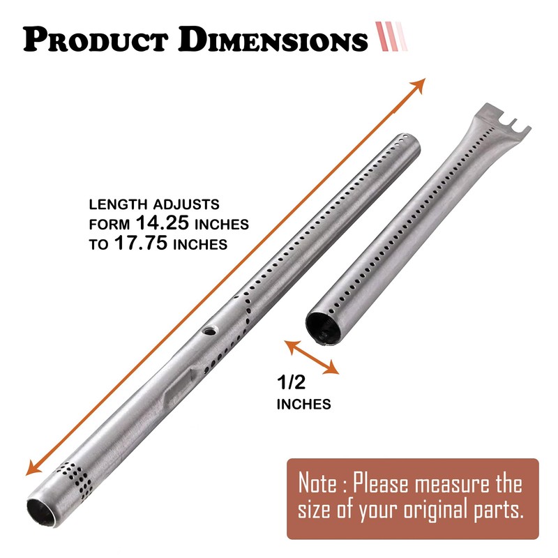 Brinkmann Set of Four Stainless Steel Adjustable Length Replacement burners