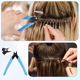 JJUNW Hair Extension, Hair Extension Tools Kit, Pliers Keratin Bond Cutting Pliers with An Opening Spring Weft Extensions, Mini Hair Plier for Micro Nano Ring Hair Extensions Opener and Removal Tool