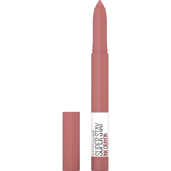 Maybelline SuperStay Ink Crayon Matte Longwear Lipstick With Built-in Sharpener, On the Grind, 0.04 Ounce