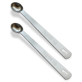 BERYLER 2PCS 1/4 Teaspoon(1/4tsp, 1.25 ml, Tad) Single Tiny Measuring Spoon, Small Individual Stainless Steel Measure Spoons Only