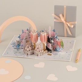 Cardology - Silver Wedding Anniversary Pop Up Card | 25th Wedding Anniversary 3D Card | Handmade