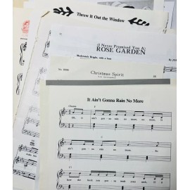 Variety 50+ Different Unique Huge Lot Sheet Music Pages CraftsJunk Journal Variety Pack