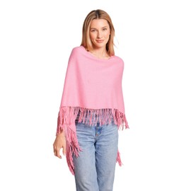 Alashan Cashmere Women's Cotton Cashmere Trade Wind Fringe Topper (Palm Beach)