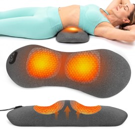 3 in 1 Triple Fusion Back Massager - FSA Eligible HSA Back Massager with Heat,Vibration Massager & Airbag Traction,Lumbar Support Pillow for Lower Back Pain Relief,Deep Tissue Relaxation