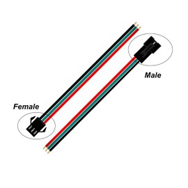 5 Set SM JST 3 PIN Wire Connector Cable for WS2812B WS2811 SK6812 LED Strip Lights,15cm 20 AWG Male and Female Without Soldering Light Controller Wire (5 Pairs)