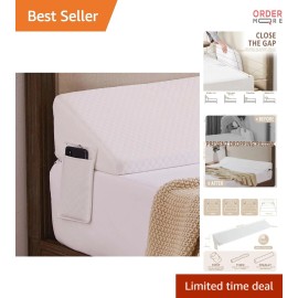 King Size Bed Wedge Pillow Foam Gap Filler Multi-Purpose Support White