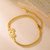 Yoga Breathe Symbol Bracelet for Women Stainless Steel Pendant Adjustable
